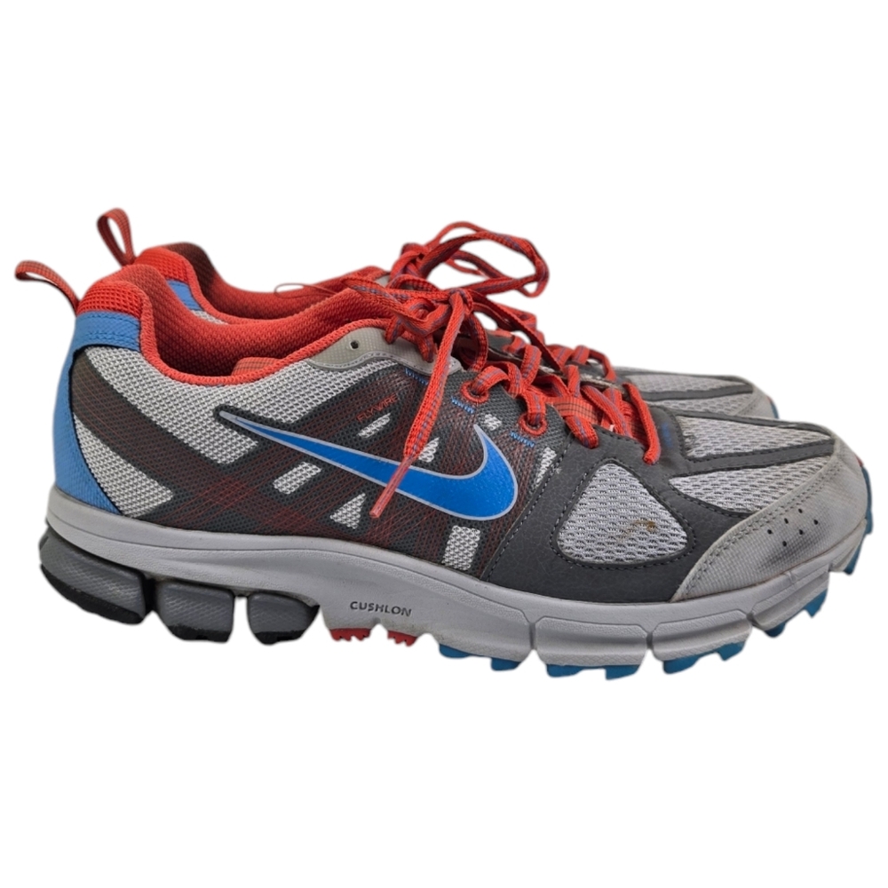 Nike Pegasus 28 Trail Running Shoes Gray Orange Blue 447841-041 Women's Size 8.5